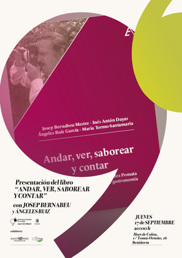 Cartel de la presentación del libro "Andar, ver, saborear y contar"